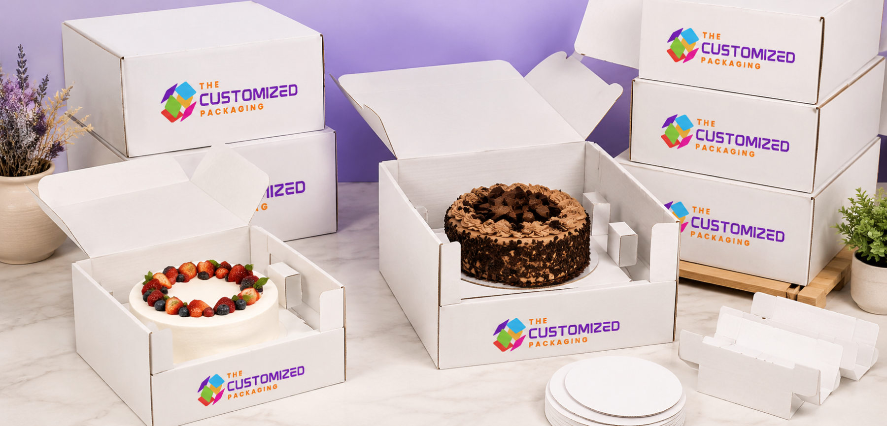 Wholesale Boxes with Cake-Board Inserts